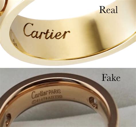 cartier ring real vs fake|cartier 750 ring 52833a ito.